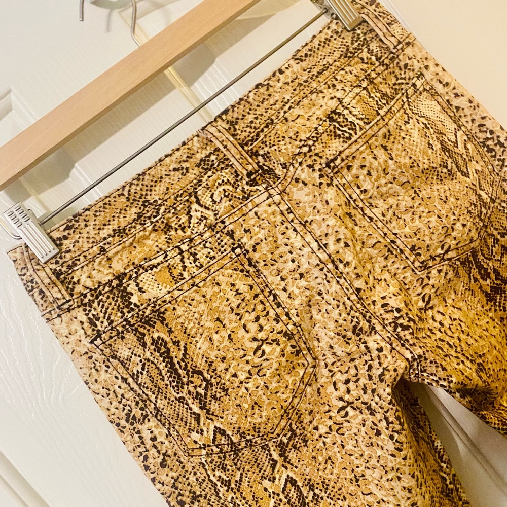 Euc Tory Burch Python Snakeskin Print Skinny Jeans - image 6